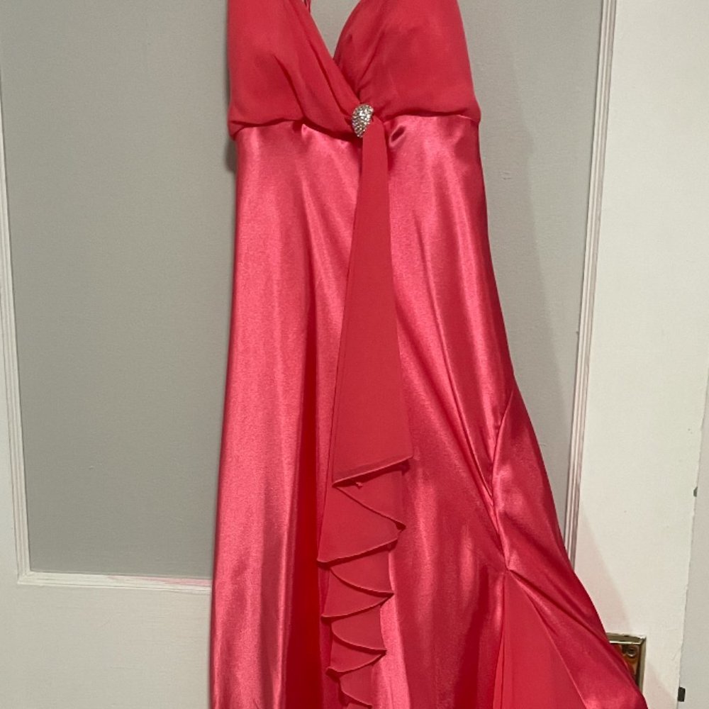 Mermaid Style Satin PinkProm Dress
